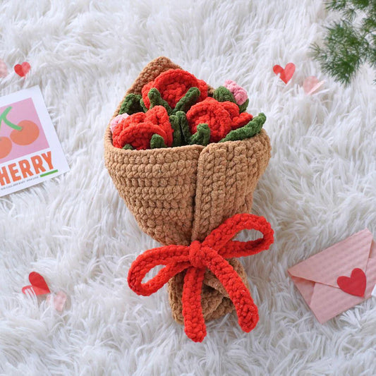 Roses Bouquet Valentine Crochet Pattern